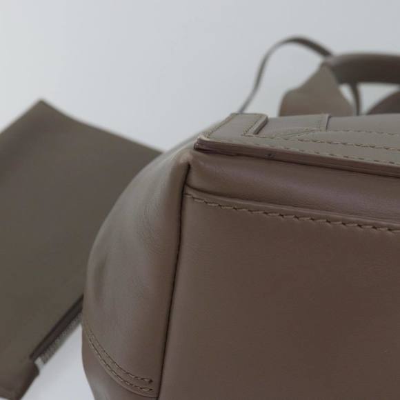 BALENCIAGA Navy Cabas Hand Bag Leather Gray 339933 Auth 80962 - Picture 10 of 16